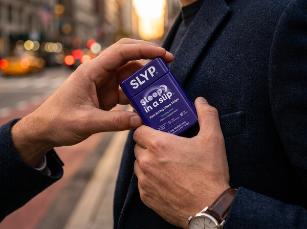 Slyp tin slipped into a jacket pocket