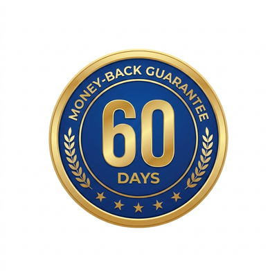 60-day money-back guarantee seal